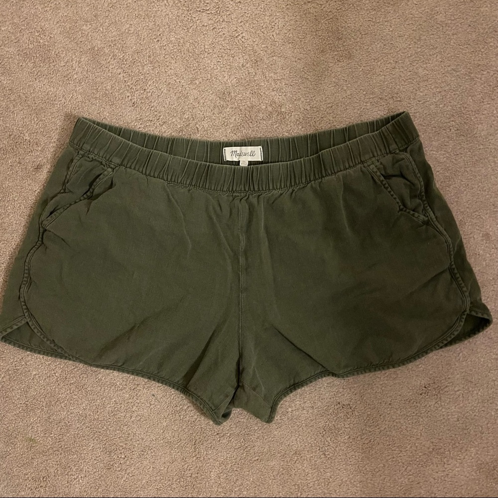 Madewell XL Dark Green Cotton Shorts